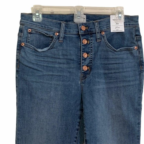 J Crew Sz 31 Jean 9” High Rise Toothpick Buffalo W - Picture 6 of 9